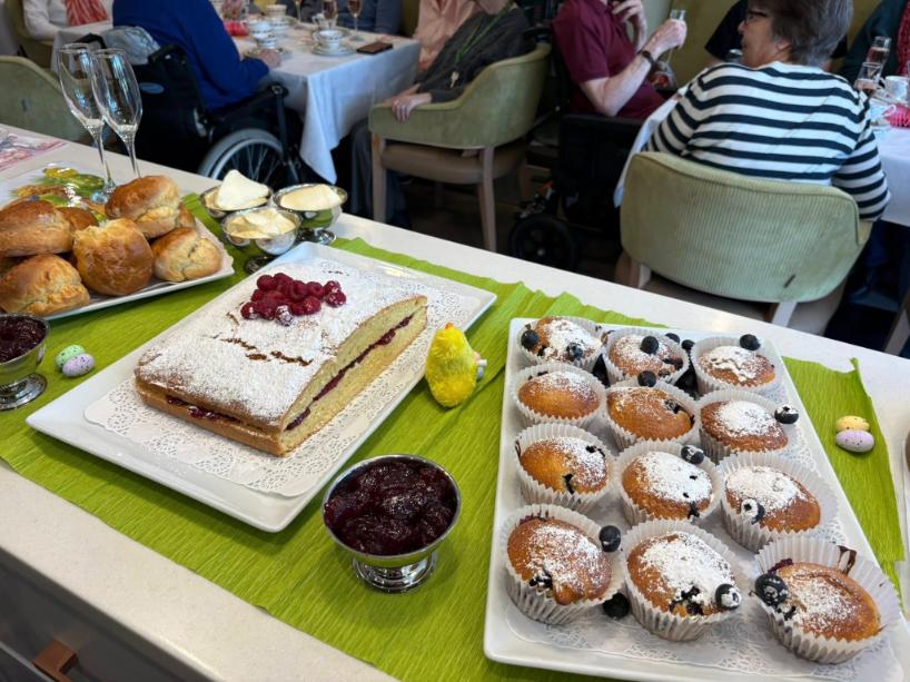 food spread out for intergenerational activities 